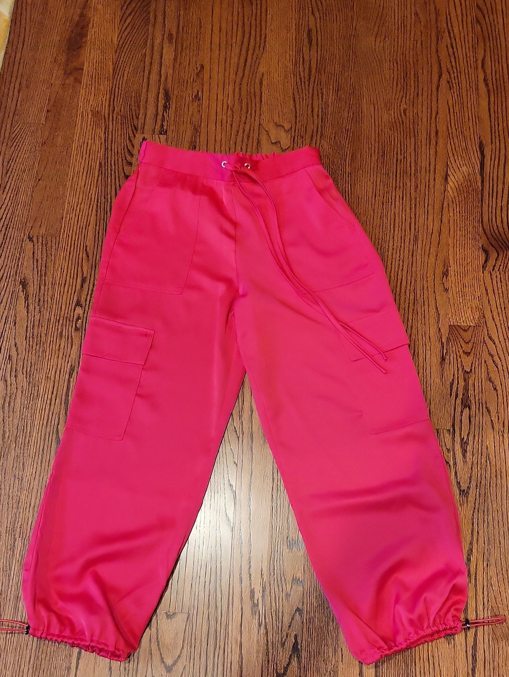 ASOS Hot Pink Cargo Drawstring Ankle Pants